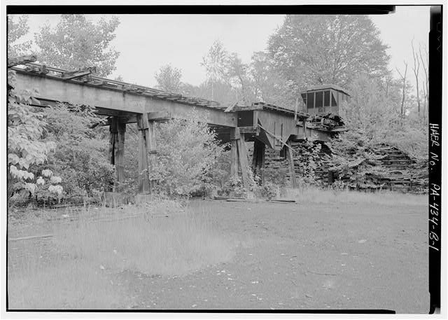 1. General view from west - East Broad Top Railroad & Coal Company, Coal Dock, Route 522, East side, Mount Union