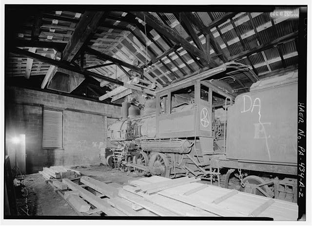 2. View of locomotive form southeast. - East Broad Top Railroad & Coal Company, Engine House, Route 522, East side, Mount Union
