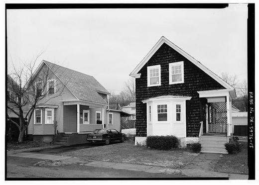 View of Nos. 96 and 96 Cedar Street Looking North, Examples of Norman Cottages. - Town of Kistler