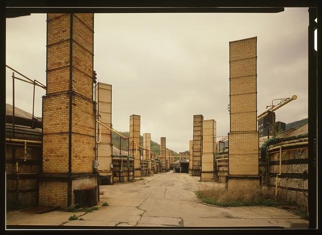 10. VIEW SOUTH, SHOWING NO. 2 KILNS - Harbison-Walker Refractories Company, West end of Shirley Street